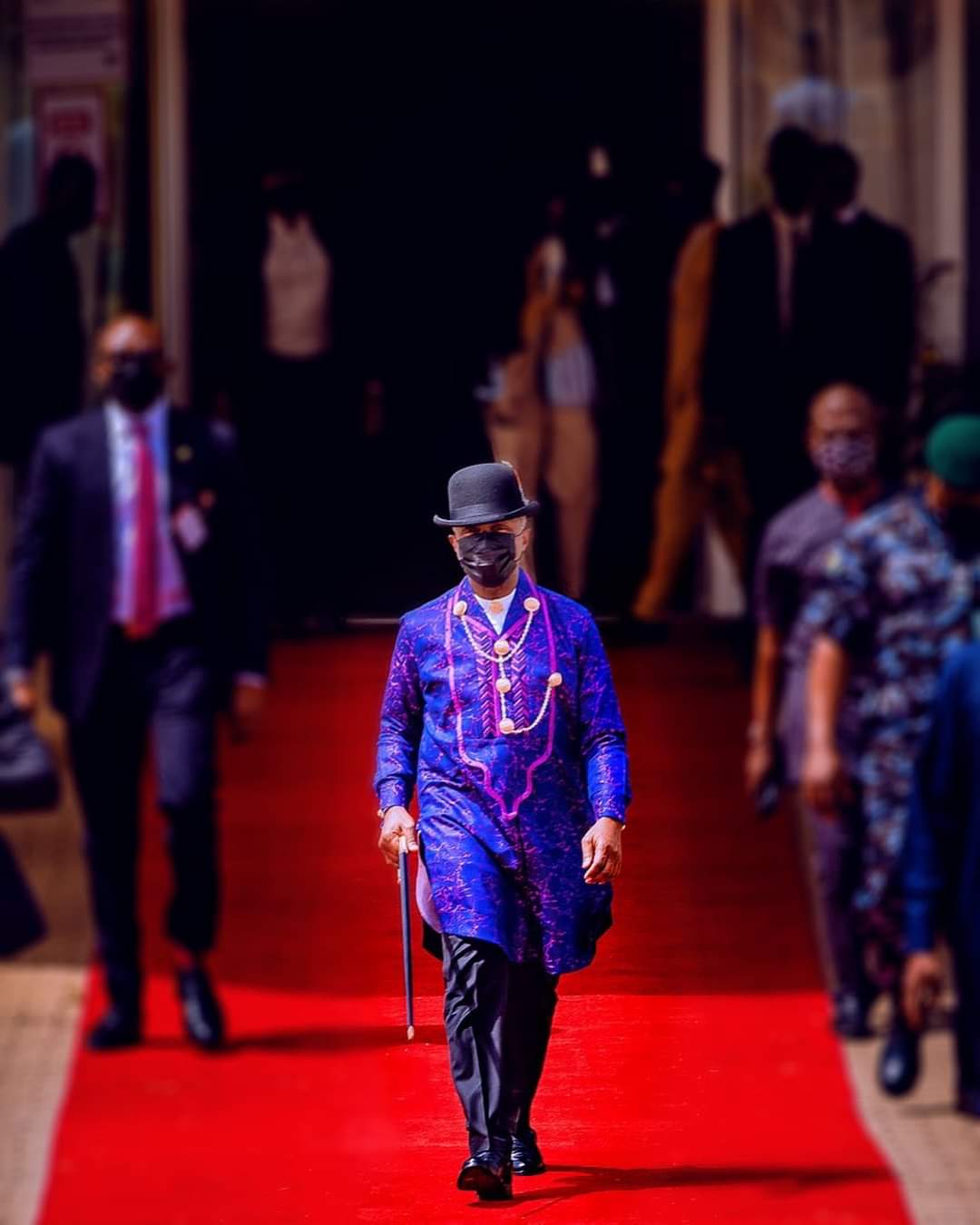 [PHOTOS] Vice President Osinbajo wears Ijaw outfit to flags-off bridge construction in Bayelsa
