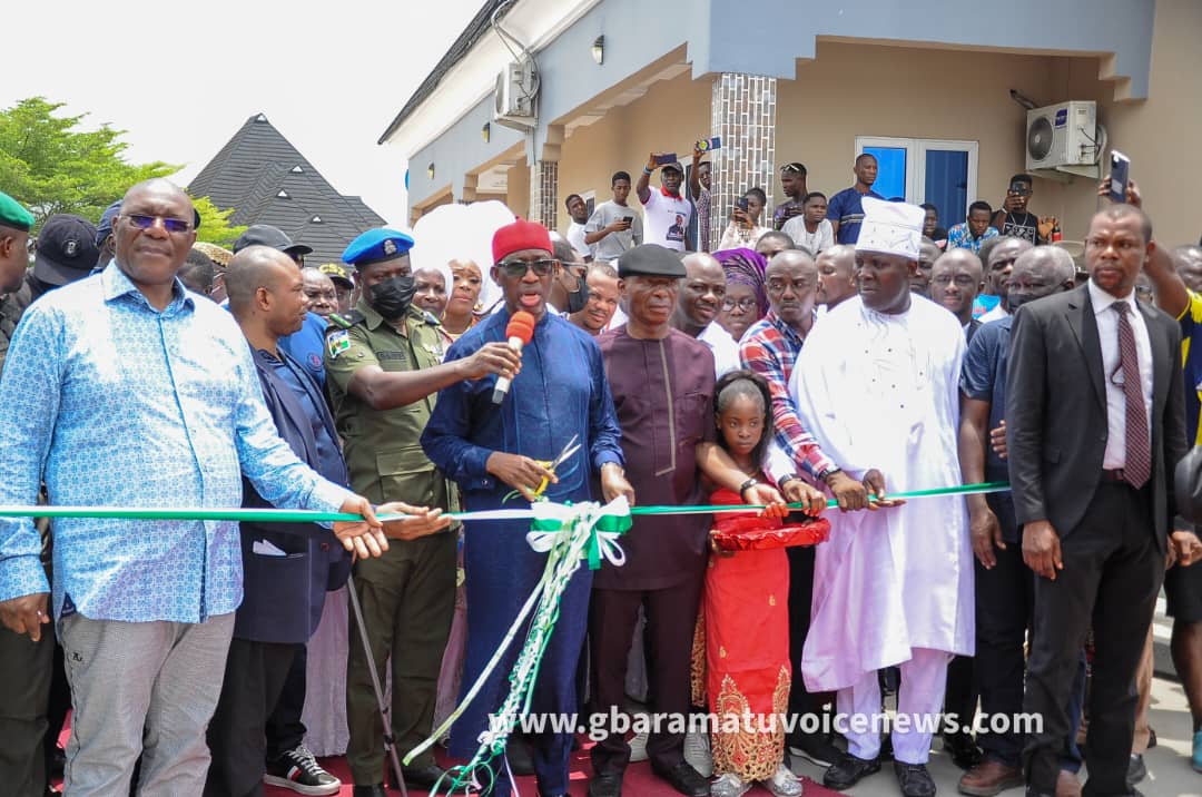 Photos as Governor Okowa inaugurates road project in Gbaramatu kingdom