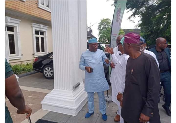 BREAKING: More trouble for PDP as Sanwo-Olu, Akeredolu, other APC governors visit Wike in Port Harcourt