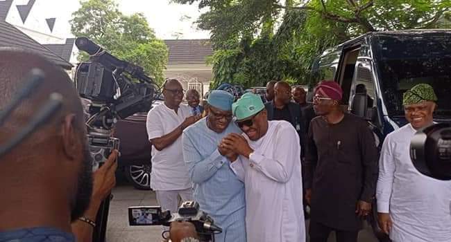 BREAKING: More trouble for PDP as Sanwo-Olu, Akeredolu, other APC governors visit Wike in Port Harcourt