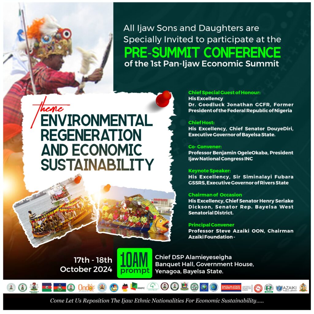 Jonathan, Diri, Fubara to Attend Pre-Summit Conference of 1st Pan-Ijaw Economic Summit 2024