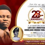 Gbaramatu Kingdom Prepares for 28th Remembrance of Late Sgt. Oweiyegha Rowland Tonlagha